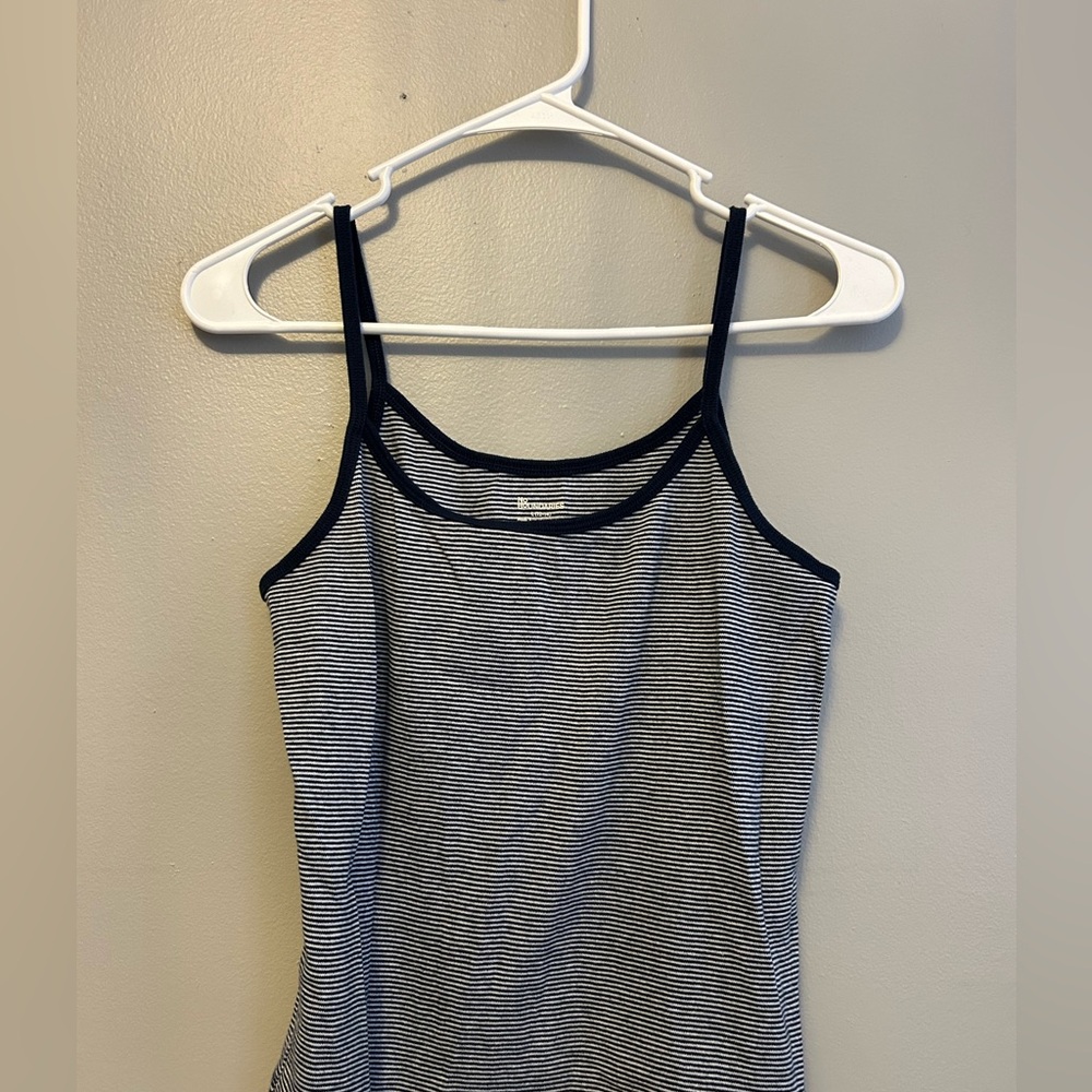 No Boundaries Navy and White Striped Camisole